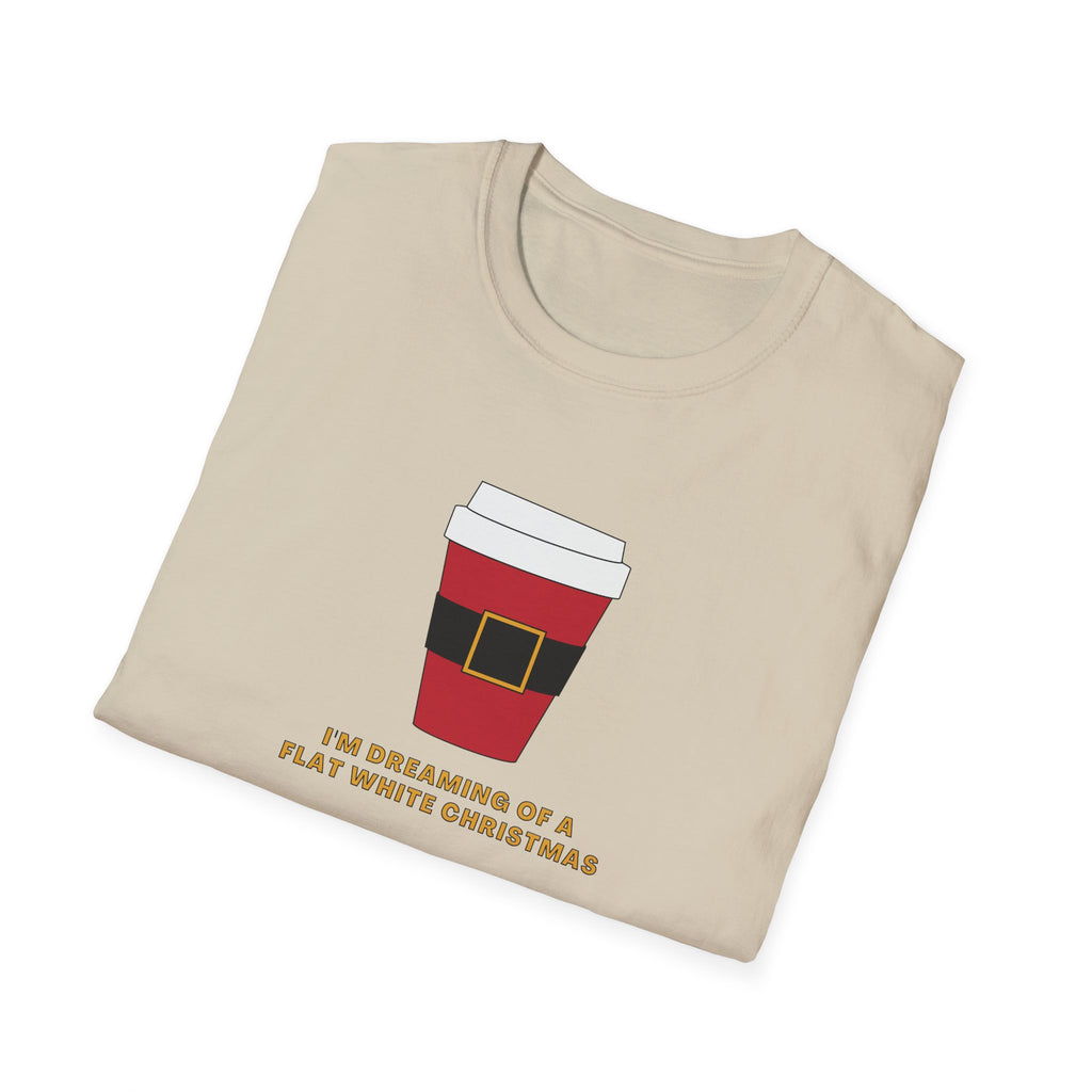 I'm Dreaming Of A Flat White Christmas - Unisex Softstyle T-Shirt