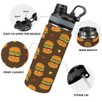 Burgers - Insulated Water Bottle with Dual-Use Lid (18oz) Insulated Water Bottle with Dual-Use Lid (18oz) Food Printed Offshore