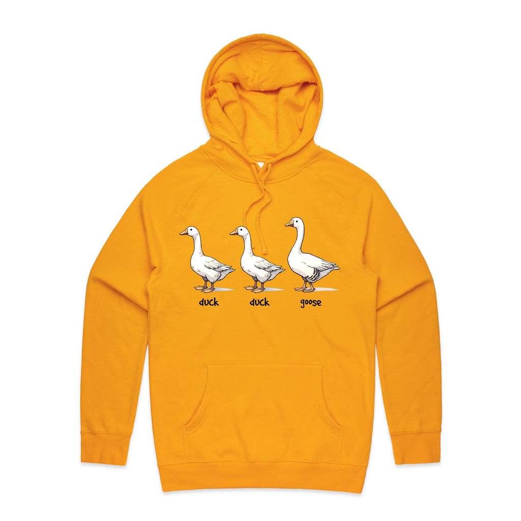 Duck Duck Goose - Mens Hoodie Gold Mens Hoodie animal Printed In Australia