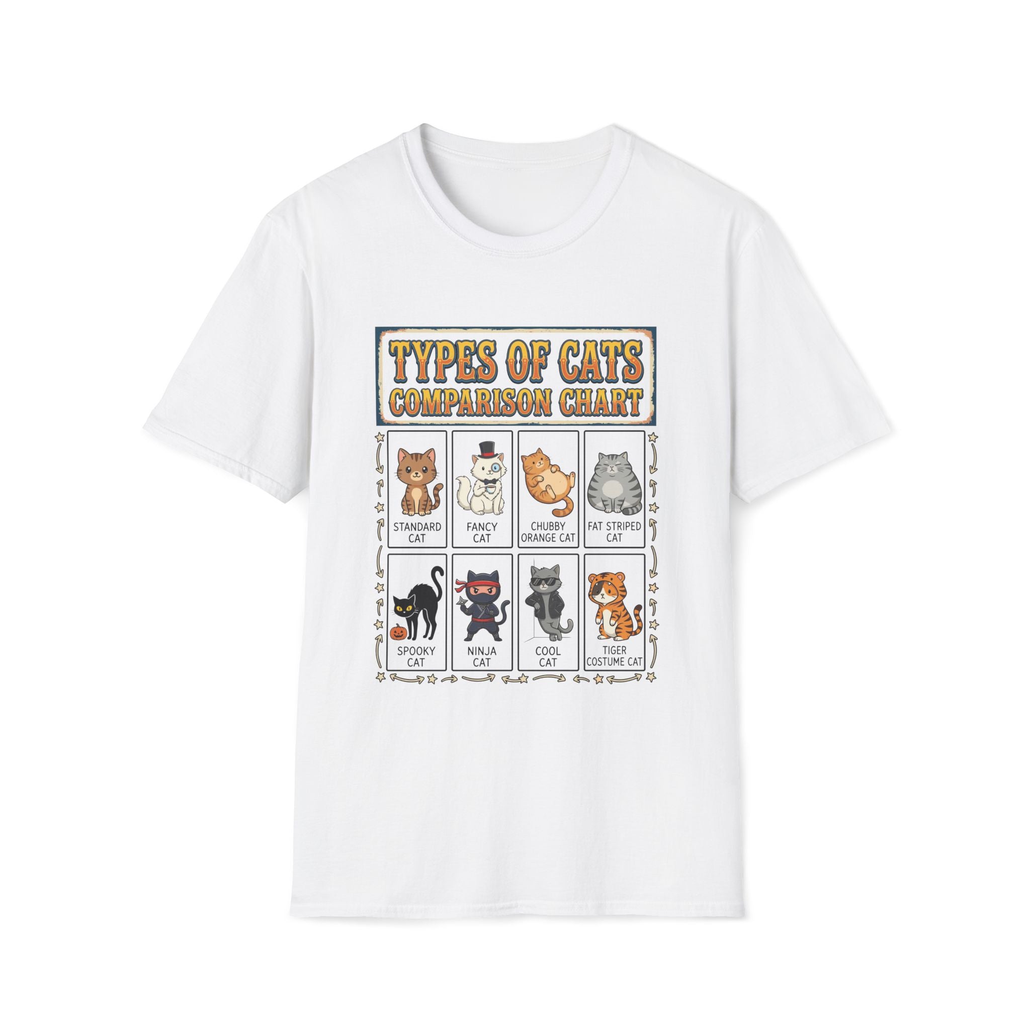 Types Of Cats Unisex T-Shirt Unisex Adult T-shirt animal Globally Fulfilled