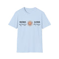 More Espresso, Less Depresso Unisex Softstyle T-Shirt Light Blue Unisex Adult T-shirt Australian Printer Coffee