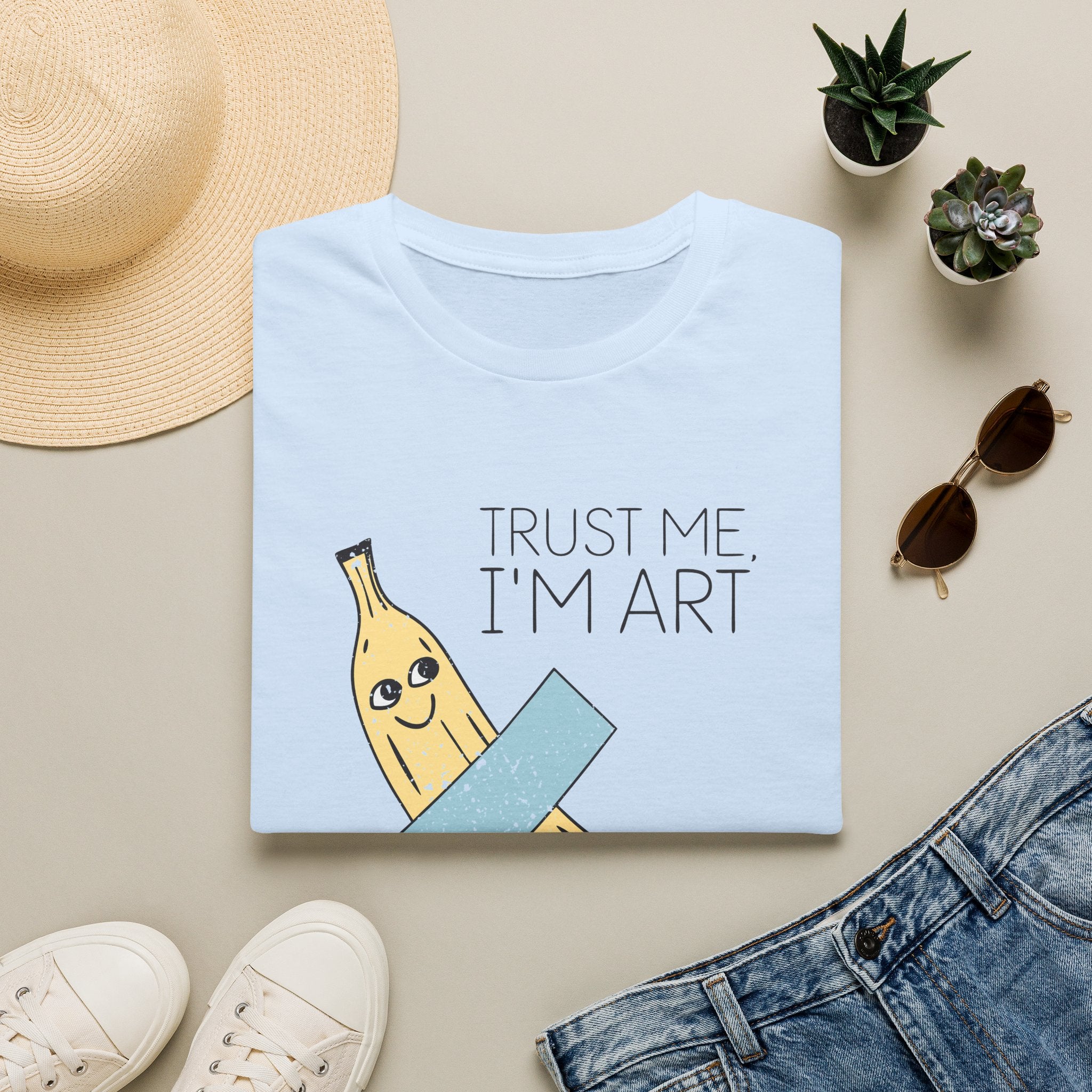 Trust Me I'm Art Banana Unisex T-Shirt Unisex Adult T-shirt Food Globally Fulfilled
