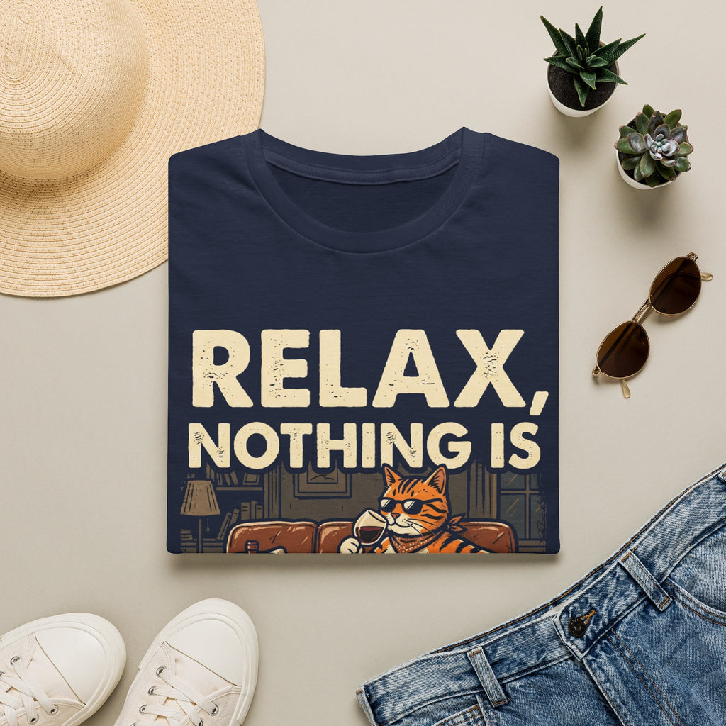 Relax Nothing Is Under Control Cat Unisex T-Shirt Unisex Adult T-shirt animal Globally Fulfilled