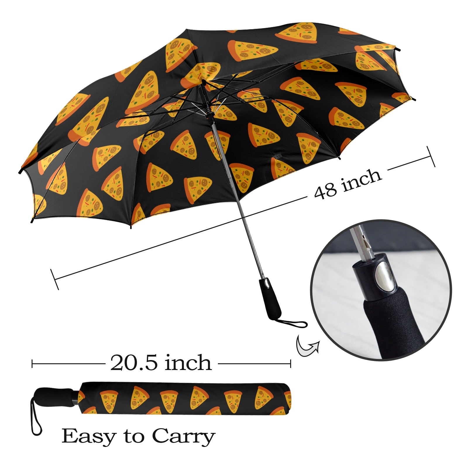 Pizzas - Semi-Automatic Foldable Umbrella (Model U12) Semi-Automatic Foldable Umbrella (U12)