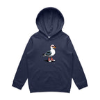 Seagull With Sunglasses And High Tops Kid's AS Colour Hoodie