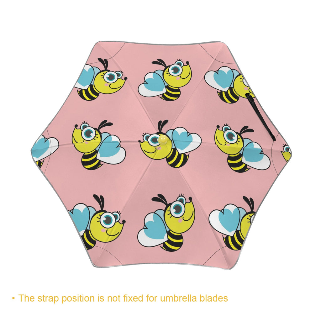 Cute Honey Bee Kids Safe Round Corner Umbrella Kids Safe Round Corner Umbrella animal Printed Offshore