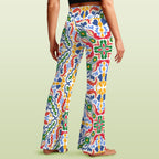 Bright Burst High Waist Crossover Tummy Control Flare Leggings High Waist Flare Leggings Printed Offshore