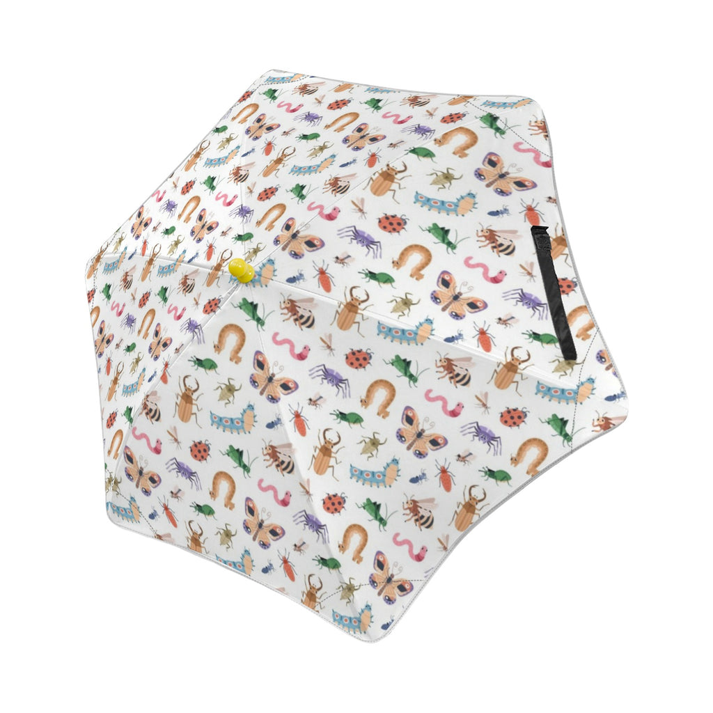 Cute Bugs Kids Safe Round Corner Umbrella One Size Kids Safe Round Corner Umbrella animal Printed Offshore