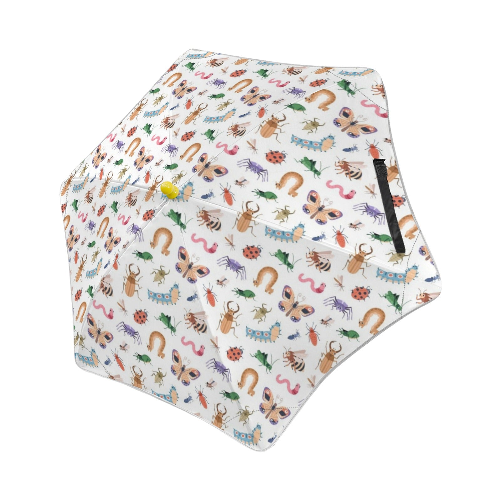 Cute Bugs Kids Safe Round Corner Umbrella One Size Kids Safe Round Corner Umbrella animal Printed Offshore