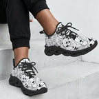 Black And White Dogs Women's Twisted Sole Sneakers