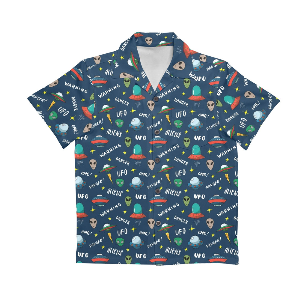 UFO's And Aliens Senior Kids Hawaiian Shirt