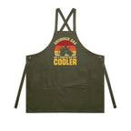 Drummer Dad, Like A Regular Dad But Cooler AS Colour Carrie Apron Army One Size Apron Dad Music Printed In Australia