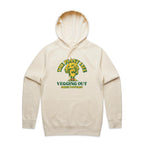 The Plant Life, Vegan - Mens Hoodie Ecru Mens Hoodie Printed In Australia