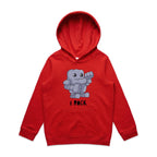 I Rock - Kids Hoodie Red Kids Hoodie Printed In Australia