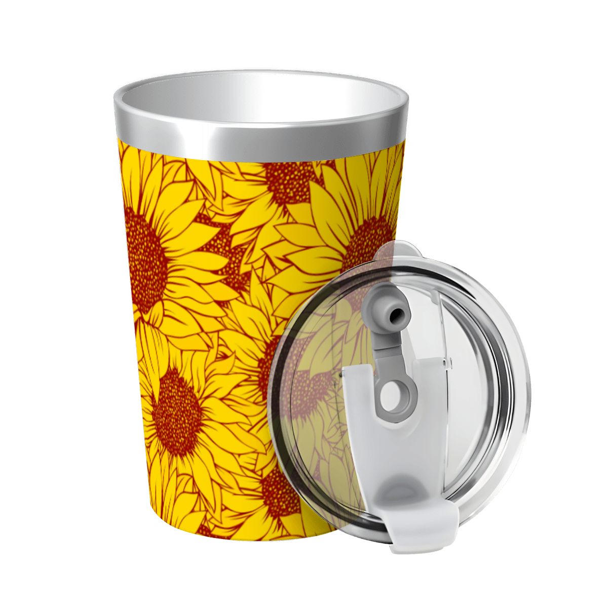 Sunflowers in Bloom Small Stainless Steel Travel Mug Cup 12oz/350ml