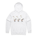 Duck Duck Goose - Mens Hoodie White Mens Hoodie animal Printed In Australia