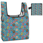 Doughnuts On Blue Foldable Shopping Bag