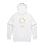 Life Is Better With Coffee - Mens Hoodie White Mens Hoodie Coffee Printed In Australia