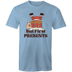 But First Presents, Santa In Chimney - Mens T-Shirt Carolina Blue