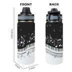 Piano Insulated Water Bottle with Dual-Use Lid (18oz) Insulated Water Bottle with Dual-Use Lid (18oz) Music Printed Offshore