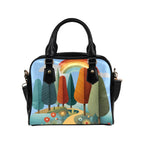 Colourful Trees Shoulder Handbag