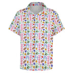 Rainbows And Butterflies Women's Short-Sleeve Button Up Shirt Women's Short-Sleeve Button Up Shirt animal Printed Offshore