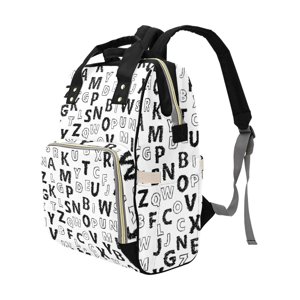 Alphabet - Multi-Function Backpack, Nappy / Diaper Bag