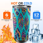 Surfboards - 20oz Mobile Tumbler with Lid (Black Lock) 20oz Travel Mug Printed Offshore Surf