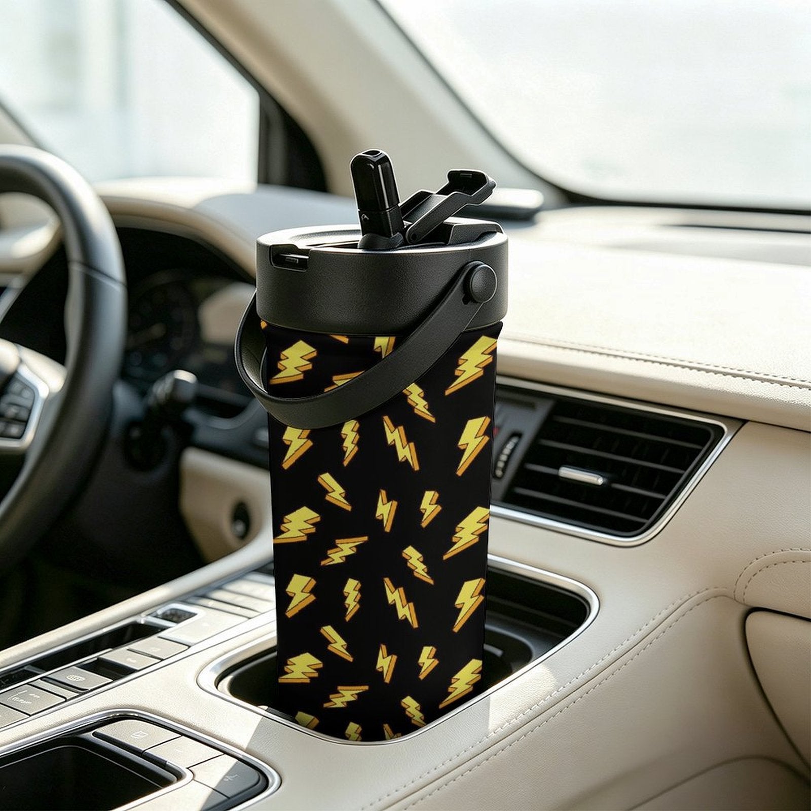 Lightning Bolts 20oz Tea Tumbler with Carry Handle