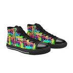 Painted Lines Kids High Top Canvas Shoes
