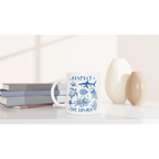Respect The Locals, Sea Life - White 11oz Ceramic Mug White 11oz Mug animal Globally Fulfilled Ocean