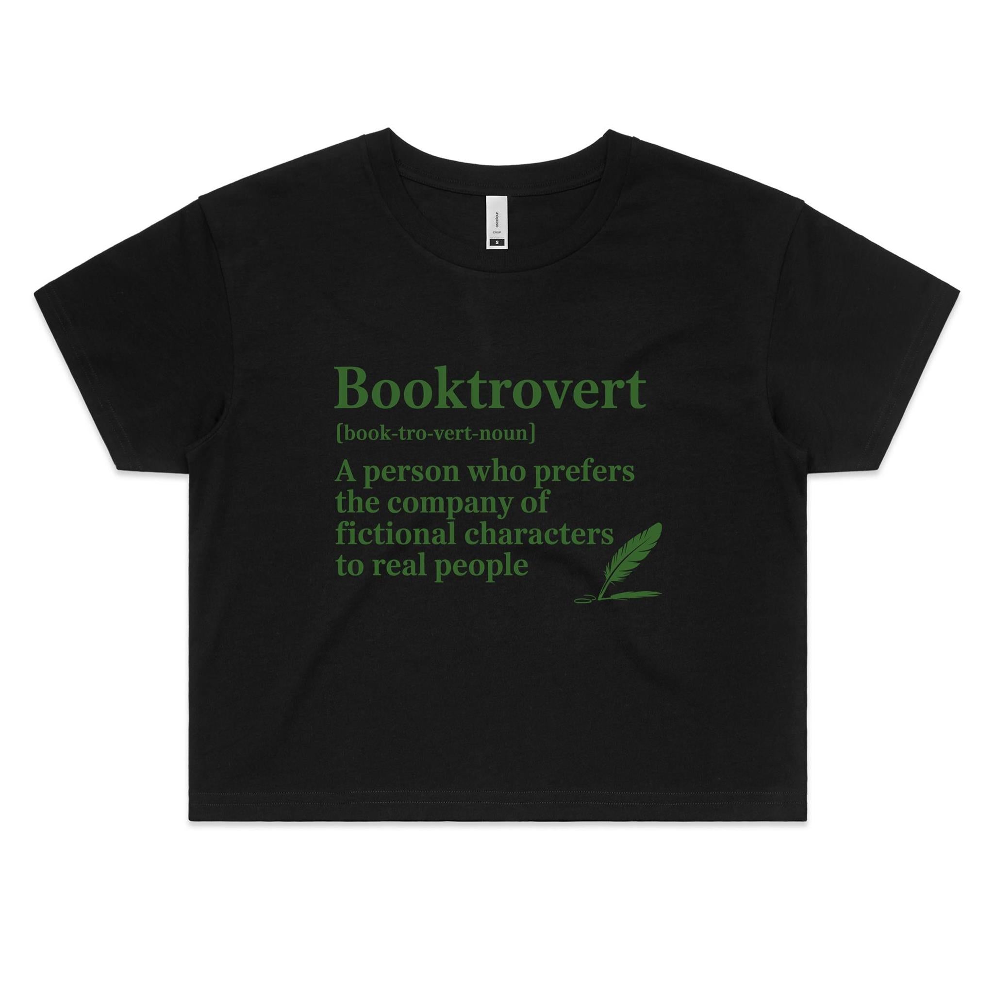 Booktrovert Definition Women's AS Colour Crop Tee