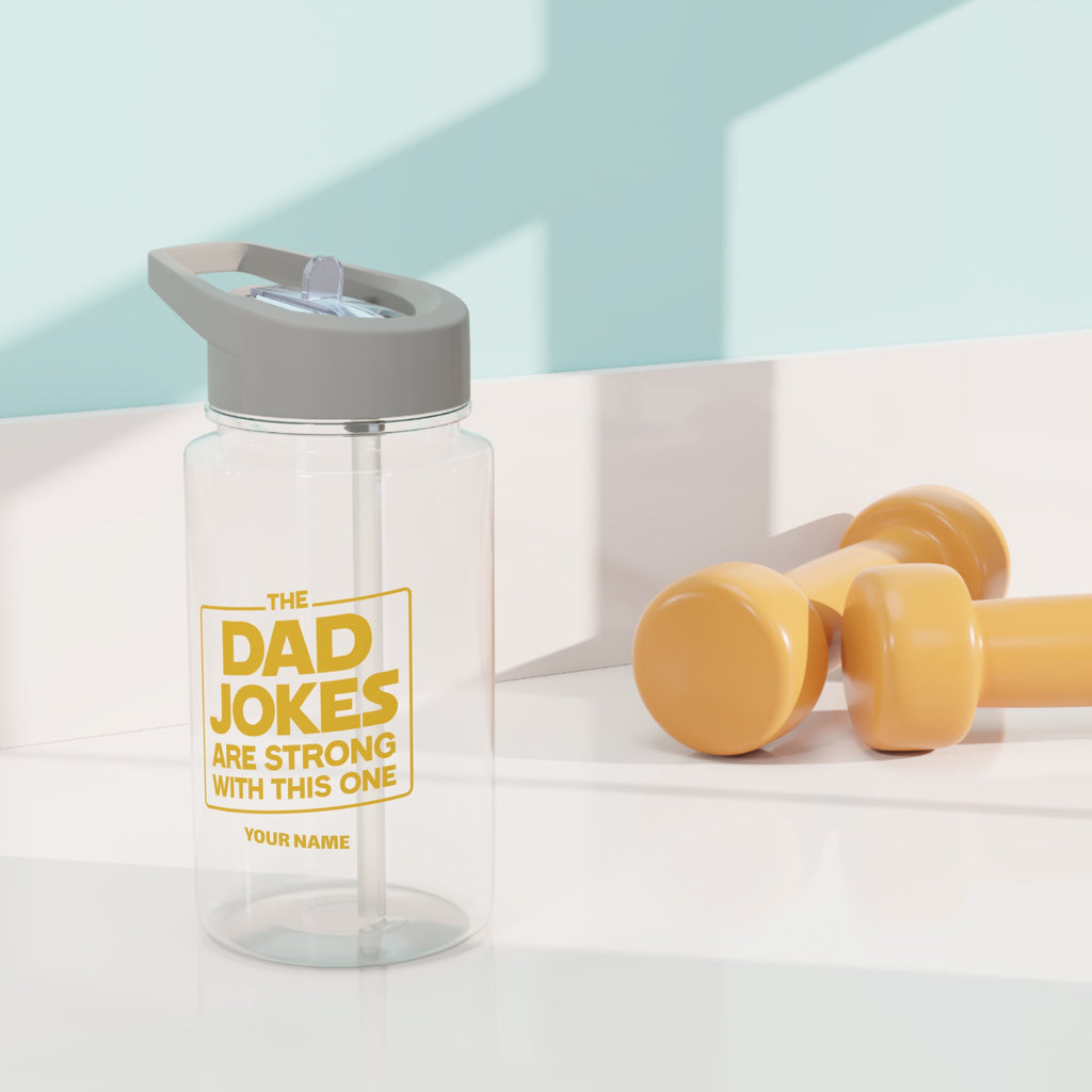 Personalised - The Dad Jokes Are Strong With This One - Clear Tritan Water Bottle