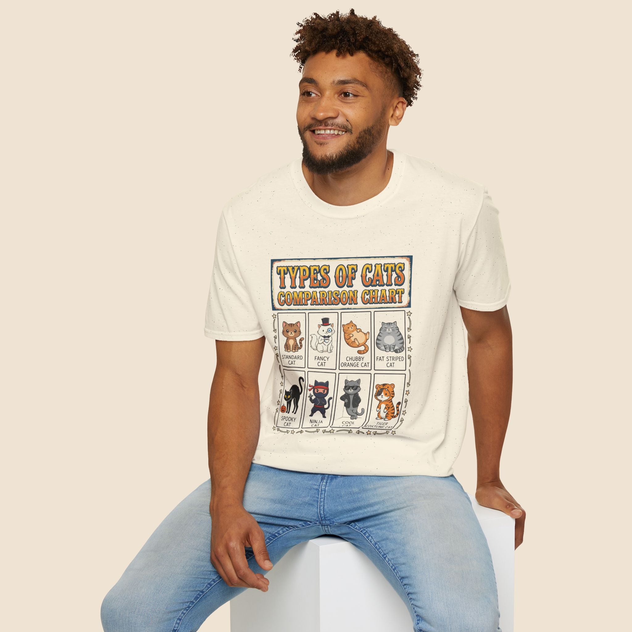 Types Of Cats Unisex T-Shirt Unisex Adult T-shirt animal Globally Fulfilled