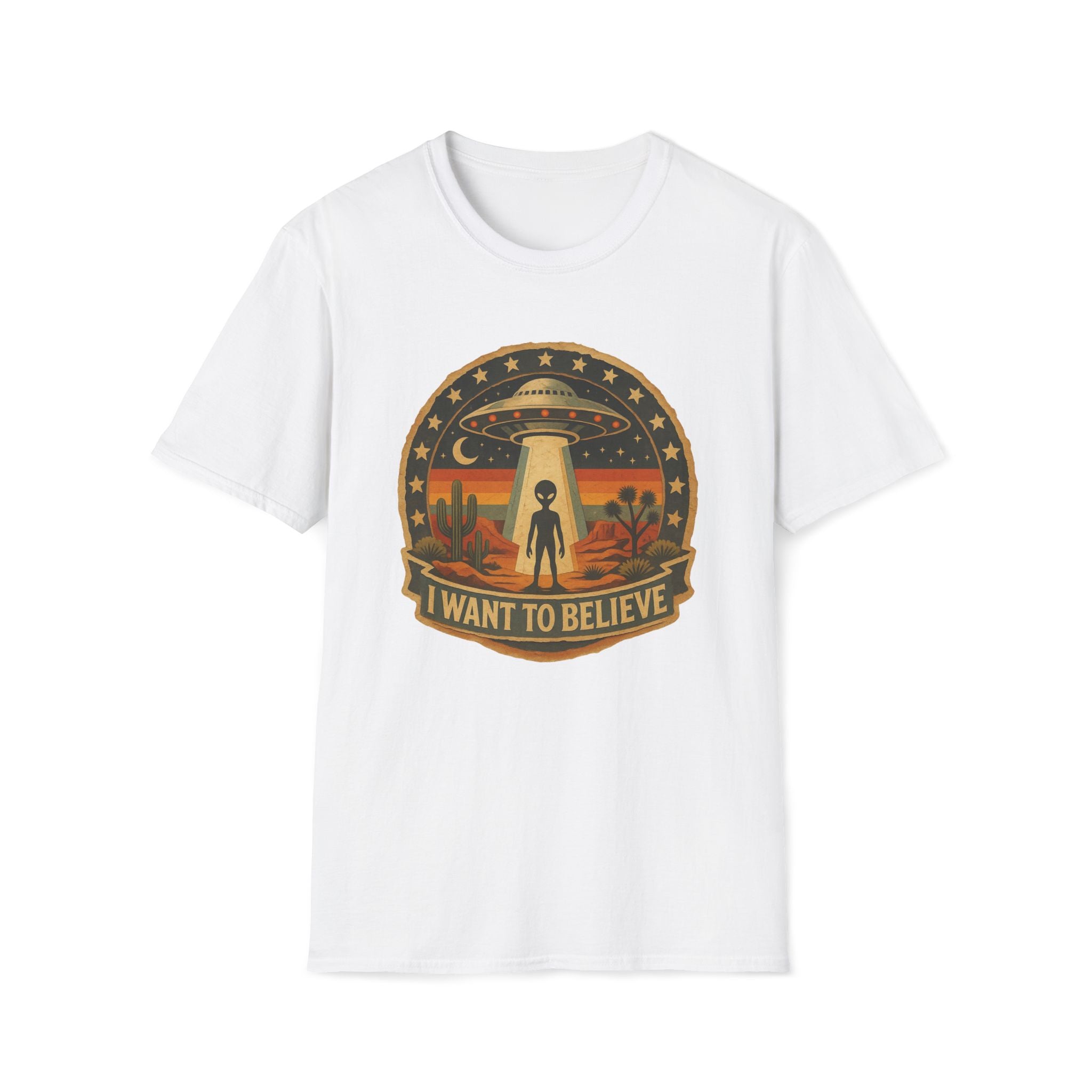 I Want To Believe UFO Alien Abduction Unisex T-Shirt Unisex Adult T-shirt Globally Fulfilled Sci Fi
