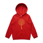 Music Tree - Kids Hoodie Red Kids Hoodie Printed In Australia