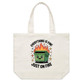 Skip Bin, Dumpster Fire Shoulder Canvas Tote Bag Default Title Large Tote Bag Printed In Australia