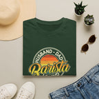 Husband Dad Barista Legend Unisex T-Shirt Unisex Adult T-shirt Coffee Dad Globally Fulfilled