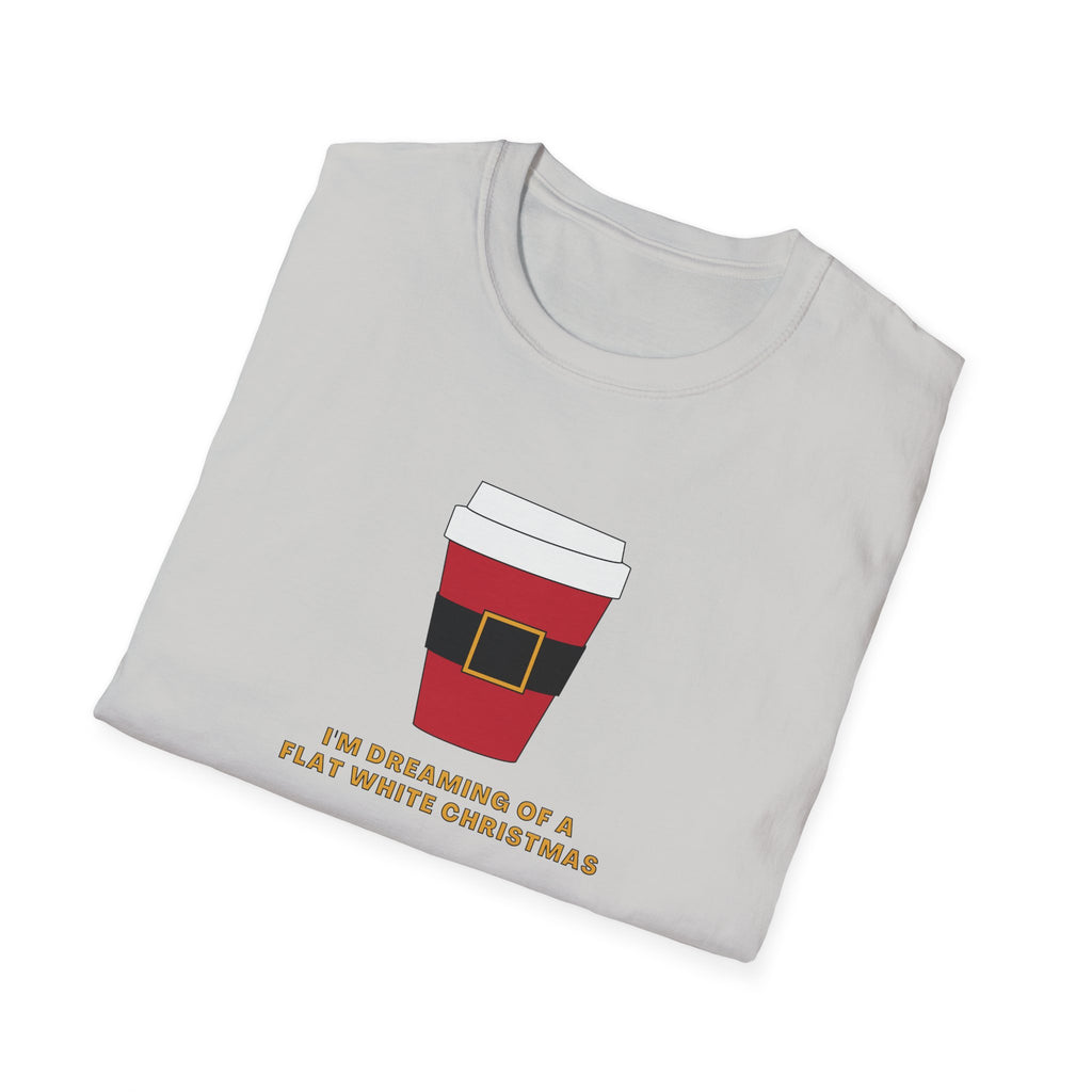 I'm Dreaming Of A Flat White Christmas - Unisex Softstyle T-Shirt