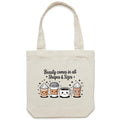 Coffee Beauty, All Shapes And Sizes Canvas Tote Bag Default Title Tote Bag Coffee Positivity Printed In Australia