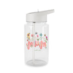 Personalised - Mum, With Flowers And Butterfly - Tritan Water Bottle