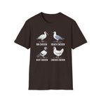 Bin Chicken Beach Chicken Chicken Types Unisex T-Shirt Dark Chocolate Unisex Adult T-shirt animal Birds Globally Fulfilled