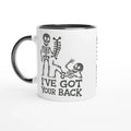 Personalised Skeleton, I've Got Your Back White 11oz Ceramic Mug with Color Inside Ceramic Black Personalised 11oz Mug Globally Fulfilled