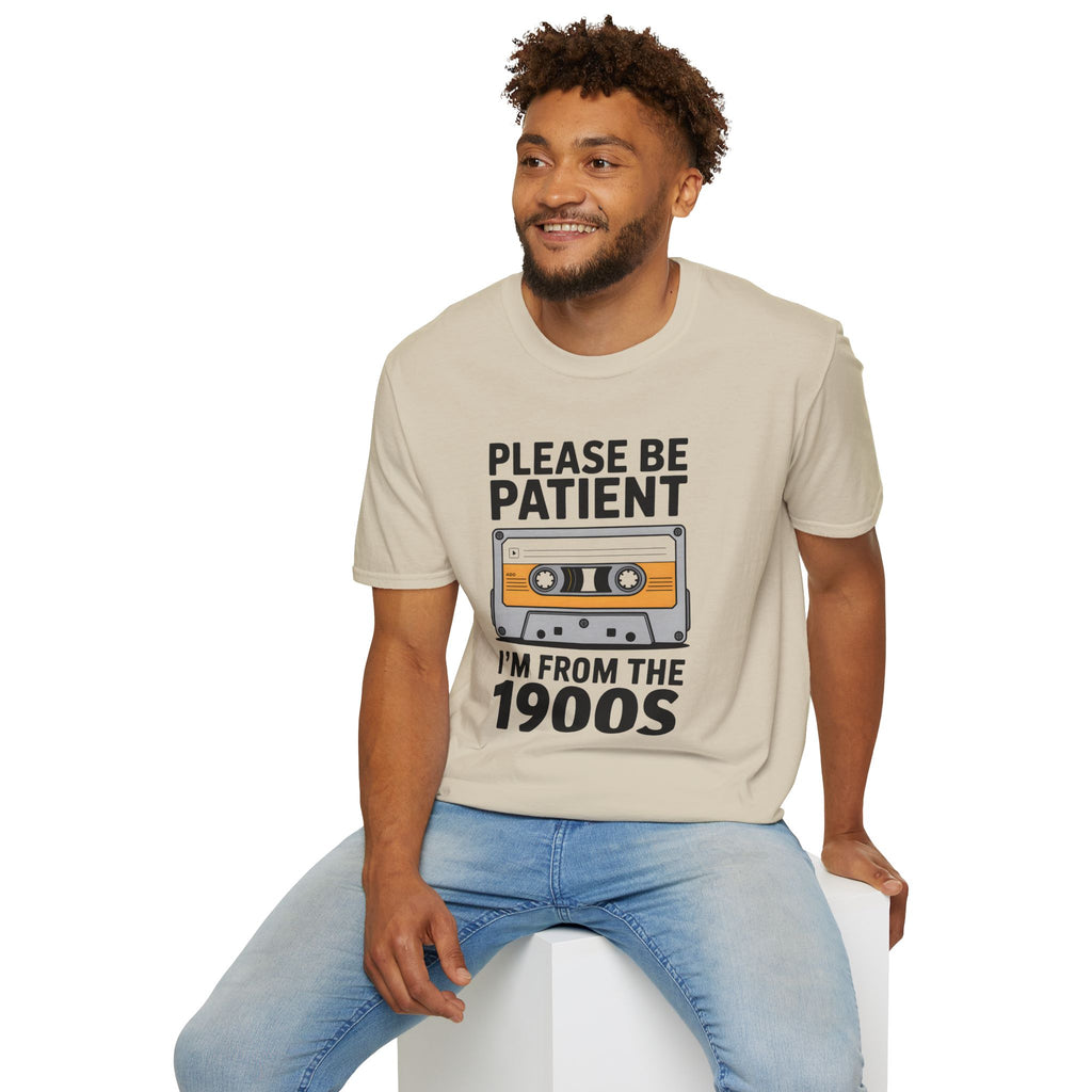 Cassette Tape, Please Be Patient, I'm From The 1900's Unisex Softstyle T-Shirt Unisex Adult T-shirt Australian Printer Music