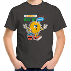 A Little Ray Of Sunshine - Kids Youth T-Shirt Charcoal Kids Youth T-shirt Positivity Printed In Australia