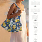 Lemon Seagull Beach Chair Towel Cover with Side Pockets