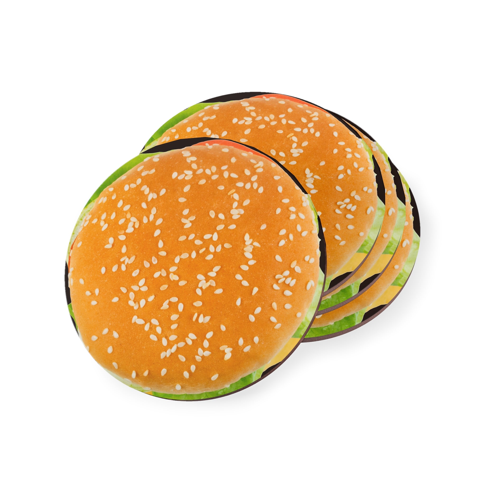 Hamburger - Round Coasters Round 3.7" x 3.7" 4pcs Round Coaster Australian Printer