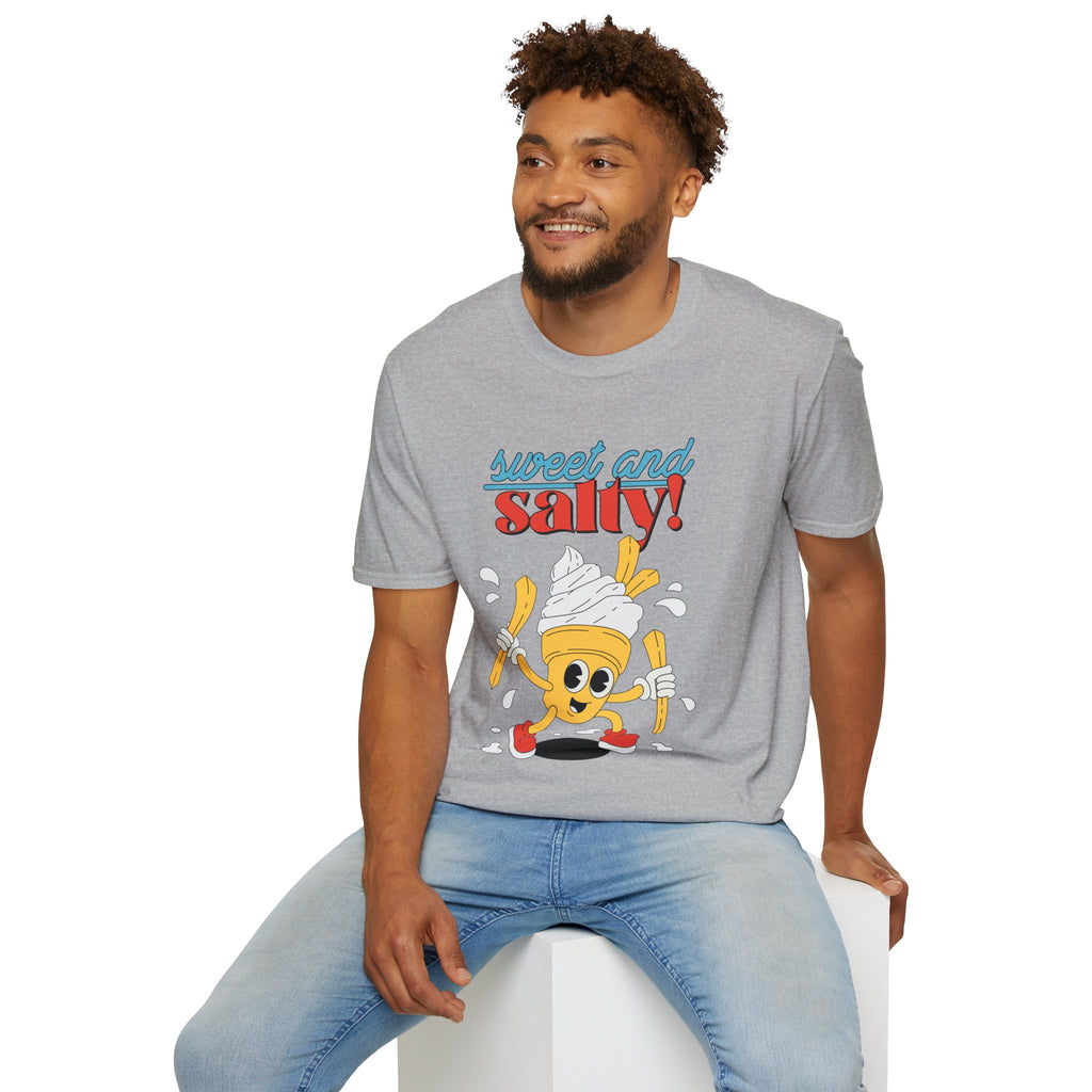 Sweet And Salty, Ice Cream And Fries - Unisex Softstyle T-Shirt