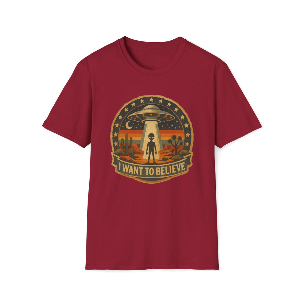 I Want To Believe UFO Alien Abduction Unisex T-Shirt Unisex Adult T-shirt Globally Fulfilled Sci Fi