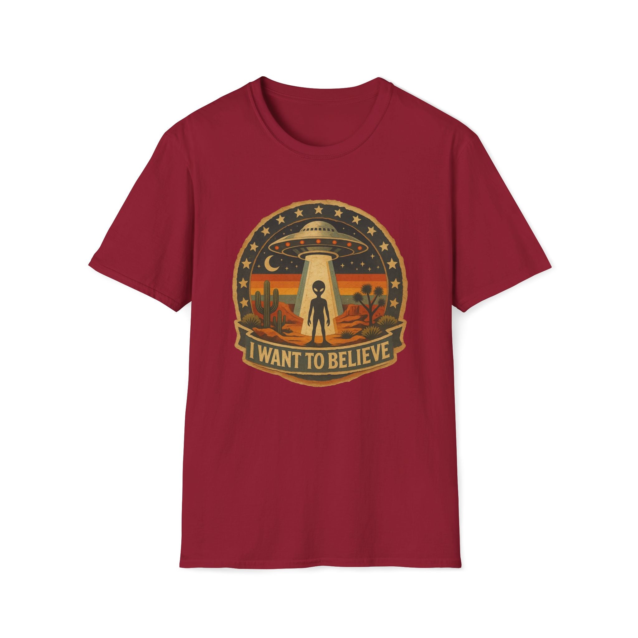 I Want To Believe UFO Alien Abduction Unisex T-Shirt Unisex Adult T-shirt Globally Fulfilled Sci Fi